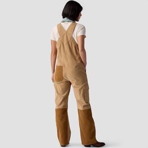 Backcountry Kamas Tan and Brown Corduroy Overalls